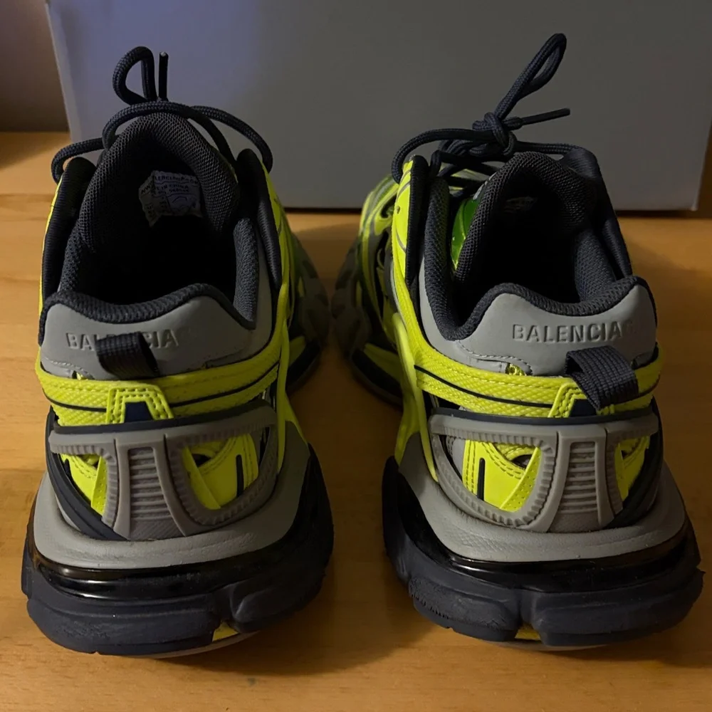 Balenciaga Vibrant Yellow and Gray Track 2 Athletic Shoes Sz 10 w/box - Picture 5 of 6
